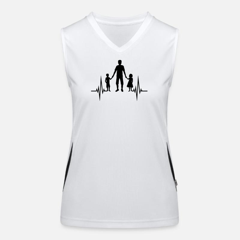 Mädchen Junge Papa Puls Funktionelles Kontrast-Tank Top für Frauen