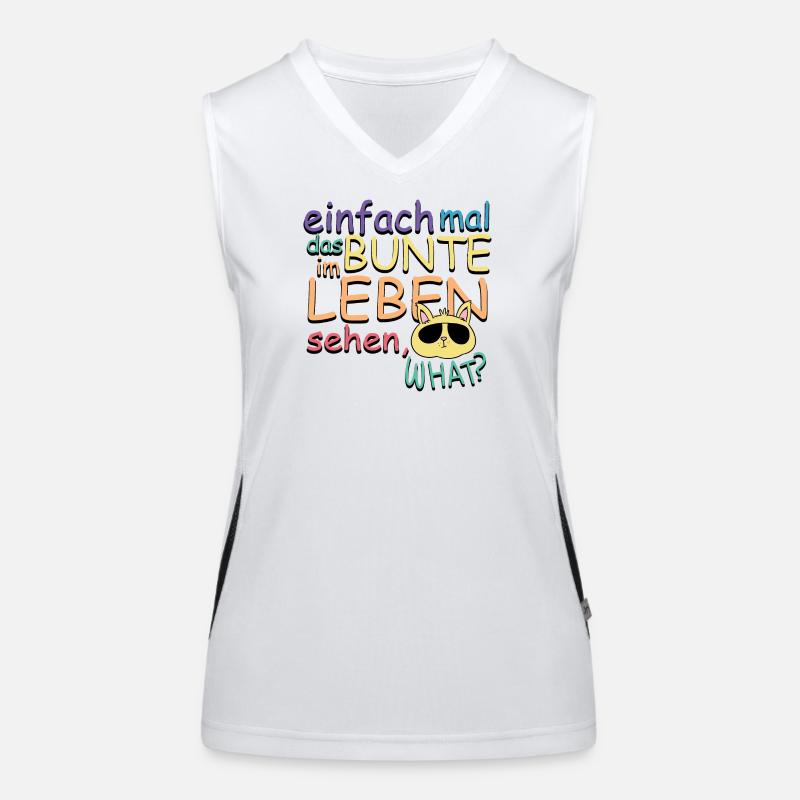 Einfach mal das Bunte im Leben Sehen Funktionelles Kontrast-Tank Top für Frauen
