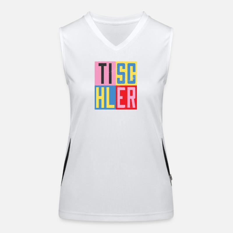 Tischler Design Funktionelles Kontrast-Tank Top für Frauen