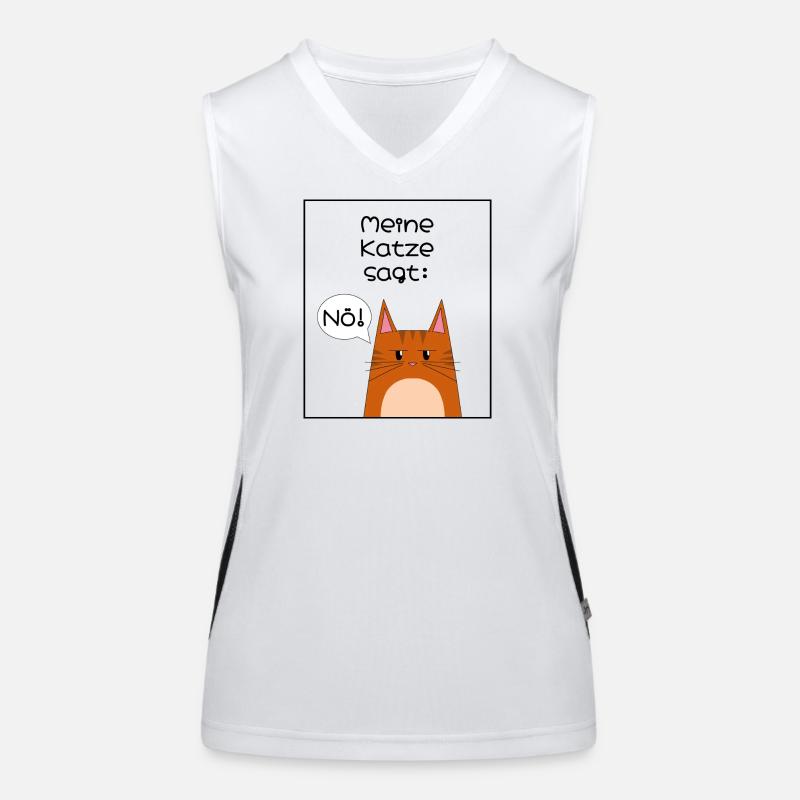 Meine Katze sagt: Nö! Funktionelles Kontrast-Tank Top für Frauen