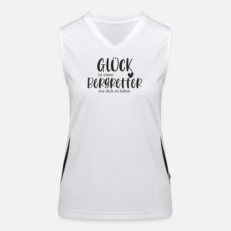 Bergretter Berg Klettern Berg Geschenk Funktionelles Kontrast-Tank Top für Frauen