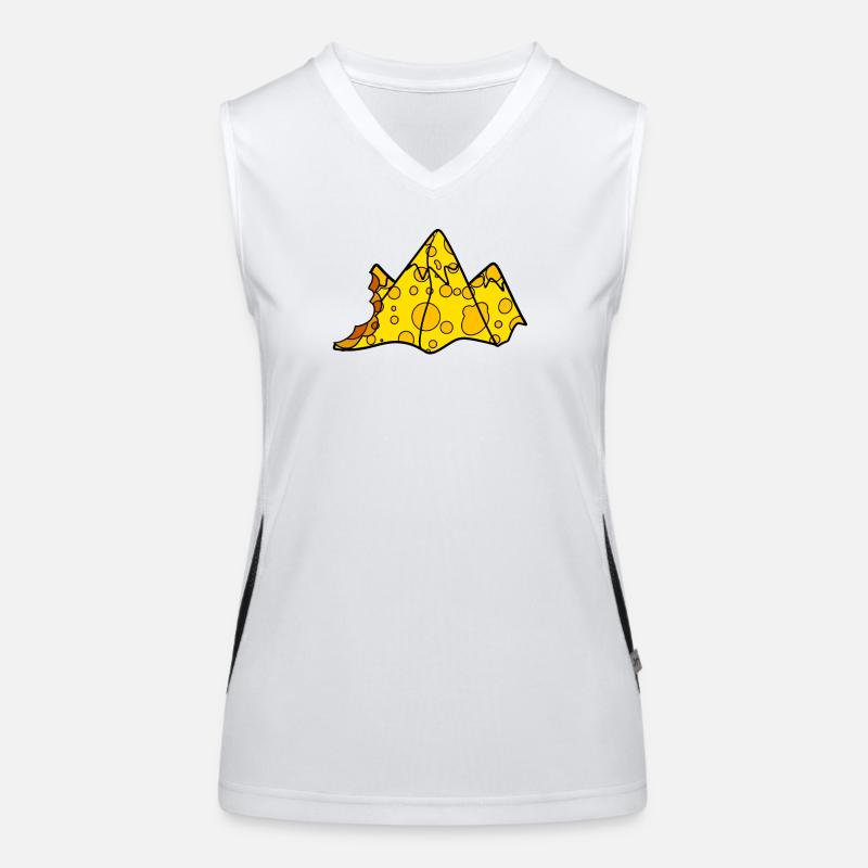 Käse Berg Funktionelles Kontrast-Tank Top für Frauen