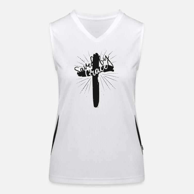 Saved by Grace Funktionelles Kontrast-Tank Top für Frauen