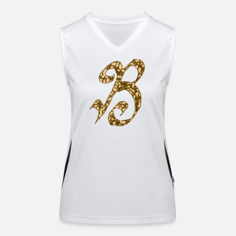 B / Initial Women's Functional Contrast Tank Top