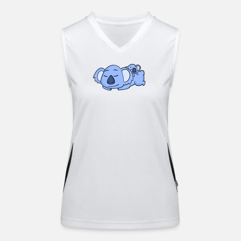 Koala Papa mit Baby Koala Funktionelles Kontrast-Tank Top für Frauen