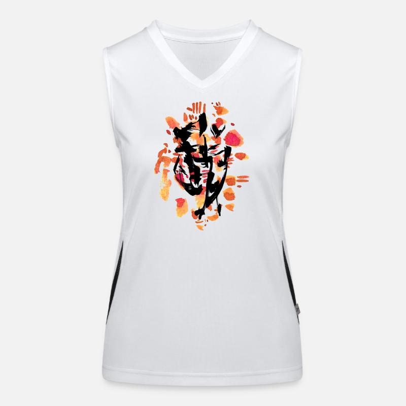 Abstrakt Gesicht Funktionelles Kontrast-Tank Top für Frauen