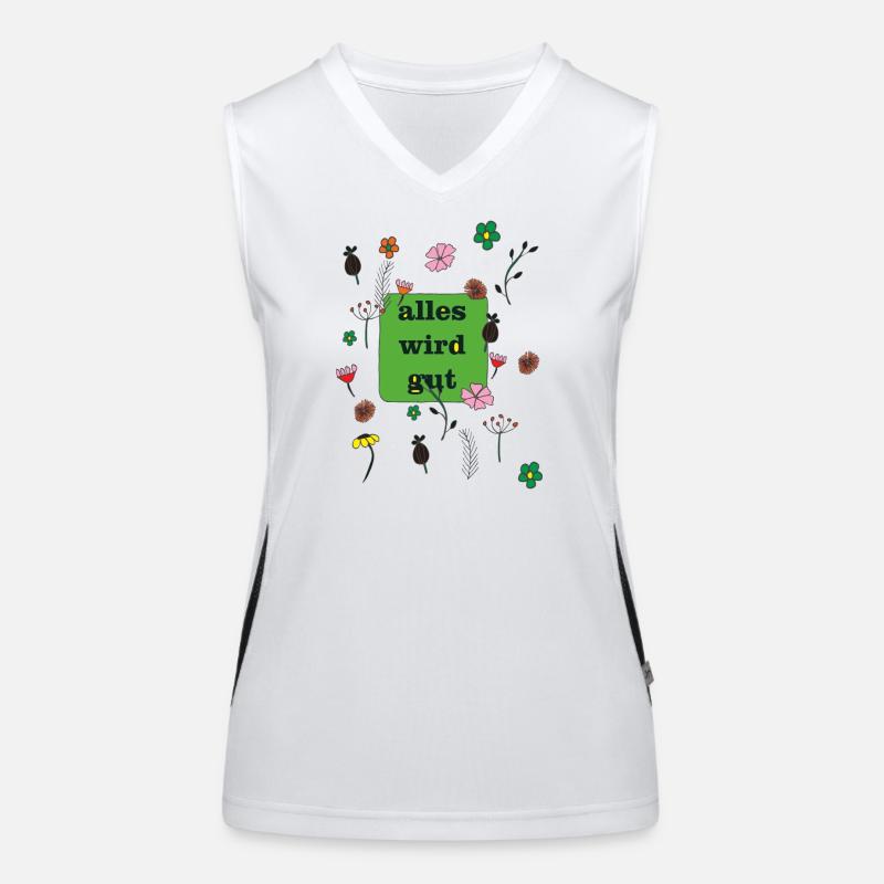 alles wird gut in grün Funktionelles Kontrast-Tank Top für Frauen
