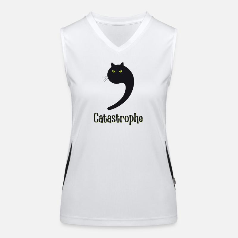 Catastrophe Katze Katzen Katastrophe Funktionelles Kontrast-Tank Top für Frauen