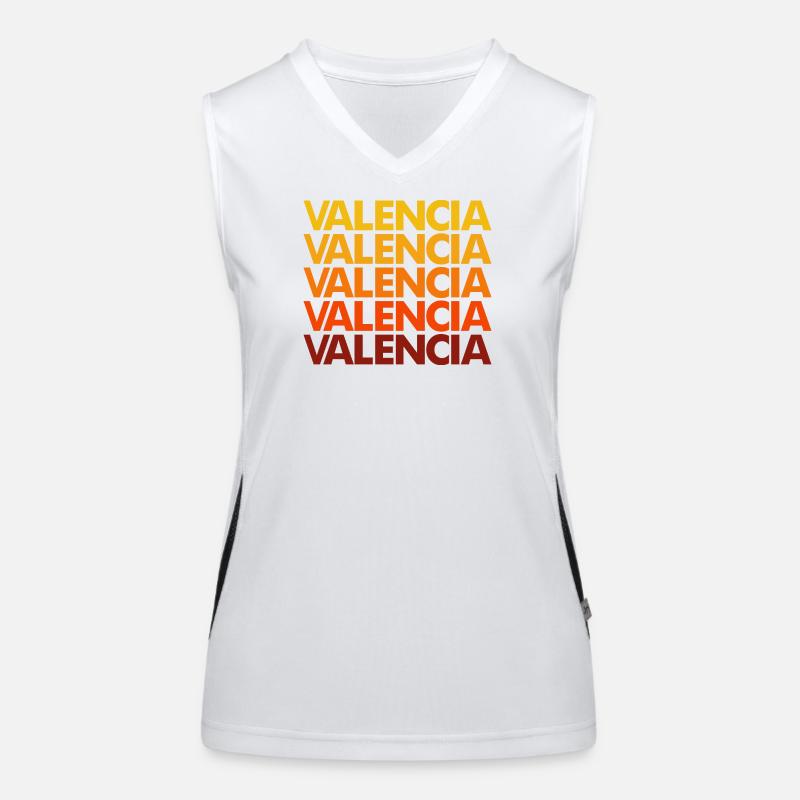 Valencia Gradient Font Stack Women's Functional Contrast Tank Top