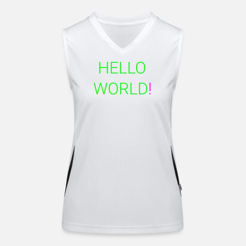Hello World Women's Functional Contrast Tank Top