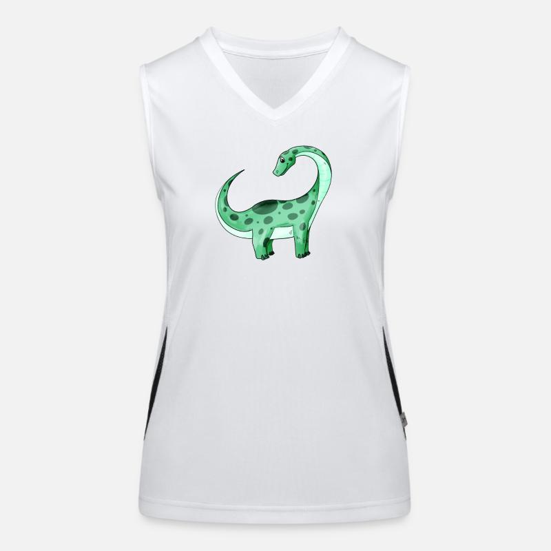Dinosaurier Funktionelles Kontrast-Tank Top für Frauen
