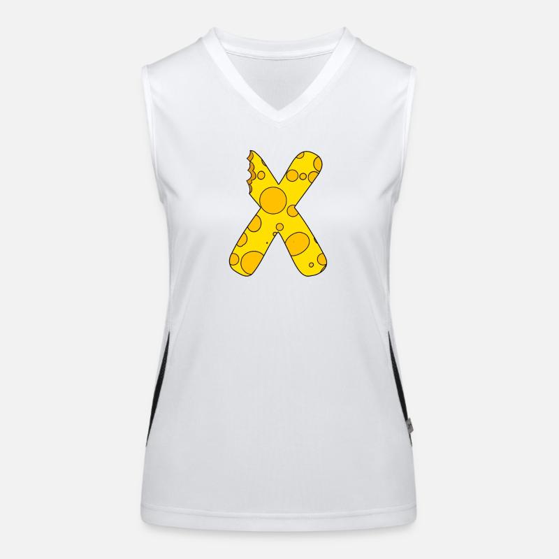 Buchstabe X Funktionelles Kontrast-Tank Top für Frauen