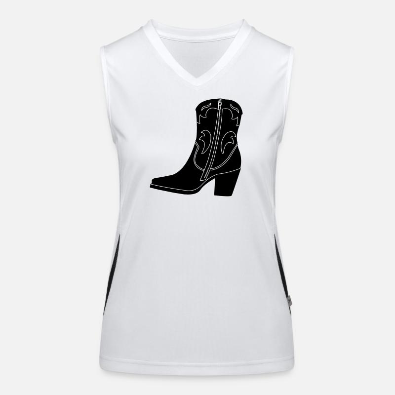 Ladies western boot Women's Functional Contrast Tank Top