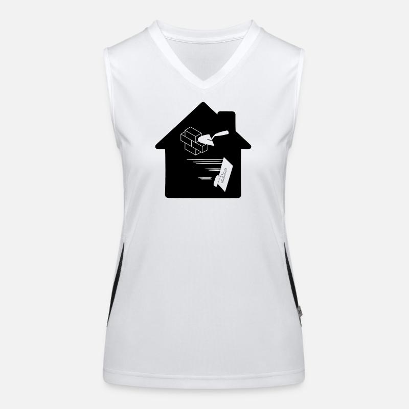 Bricklayer plasterer company logo Women's Functional Contrast Tank Top
