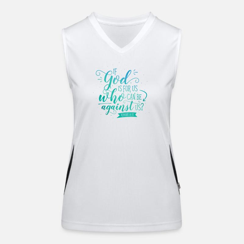If God is for us Women's Functional Contrast Tank Top