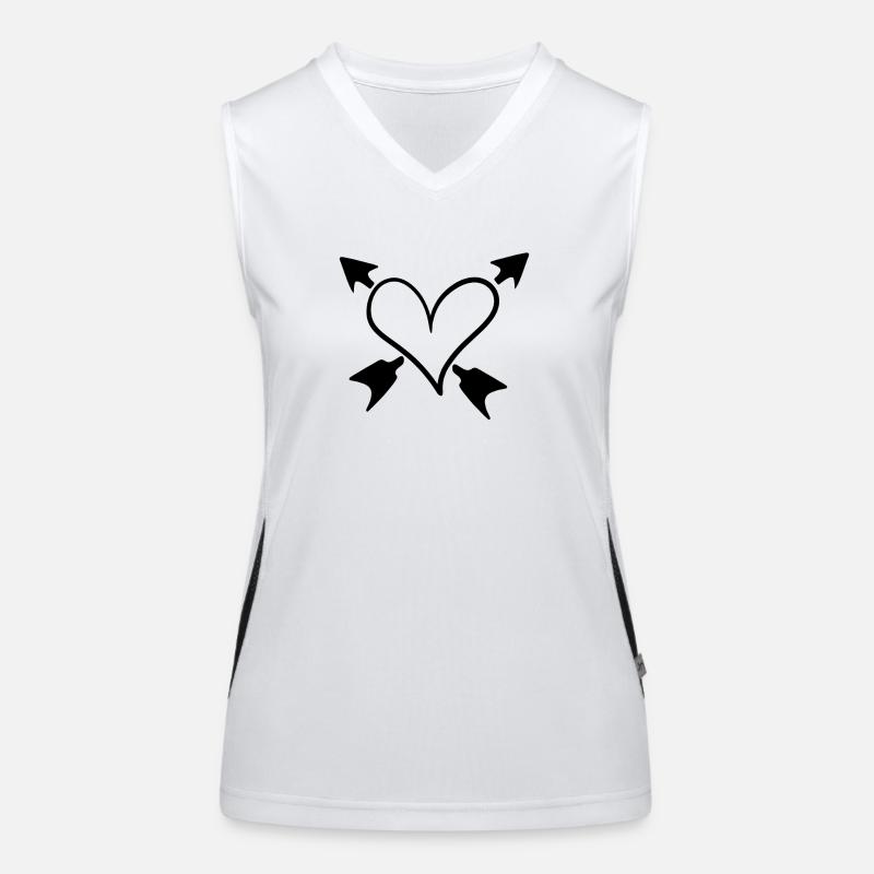Herz Pfeile Liebe Funktionelles Kontrast-Tank Top für Frauen