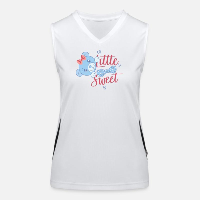 Cute teddy bear Women's Functional Contrast Tank Top