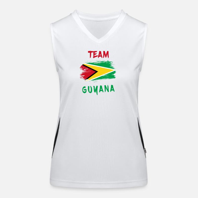 Drapeaux de l'équipe Guyane Débardeur respirant contrasté Femme