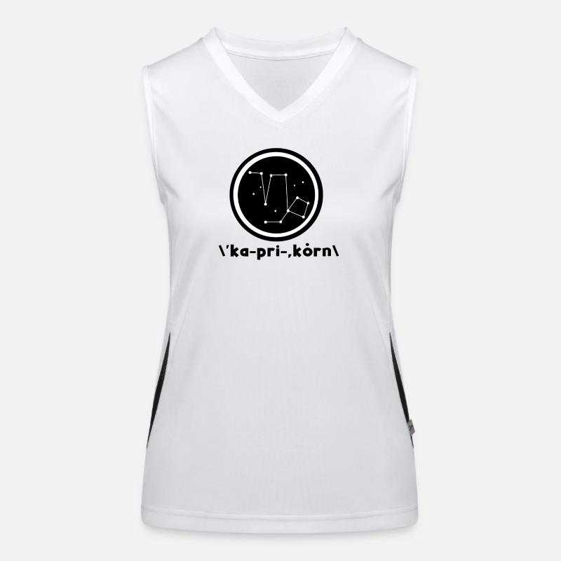 Constellation Capricorn Celestial Sky Galaxy Women's Functional Contrast Tank Top