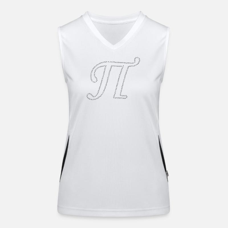 PI Symbol Black Text Women's Functional Contrast Tank Top