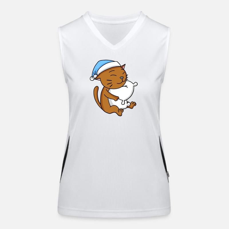 Chat race de chat Chat Abyssin Débardeur respirant contrasté Femme