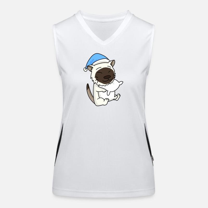 Chat race de chat Birmanie Débardeur respirant contrasté Femme