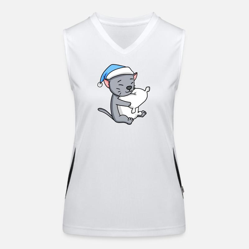 Katze Katzenrasse Korat Funktionelles Kontrast-Tank Top für Frauen