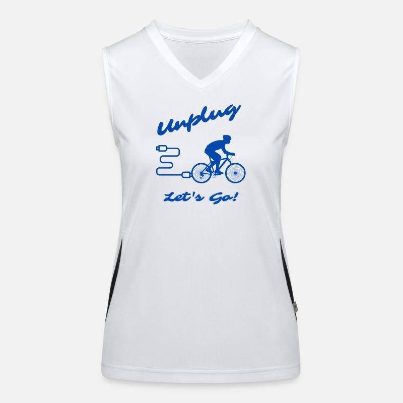 Unplug Let's Go Funktionelles Kontrast-Tank Top für Frauen