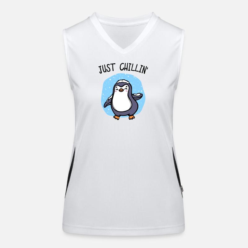 Schnee Cool Pinguin Statement Antarktis Tier Eis Funktionelles Kontrast-Tank Top für Frauen