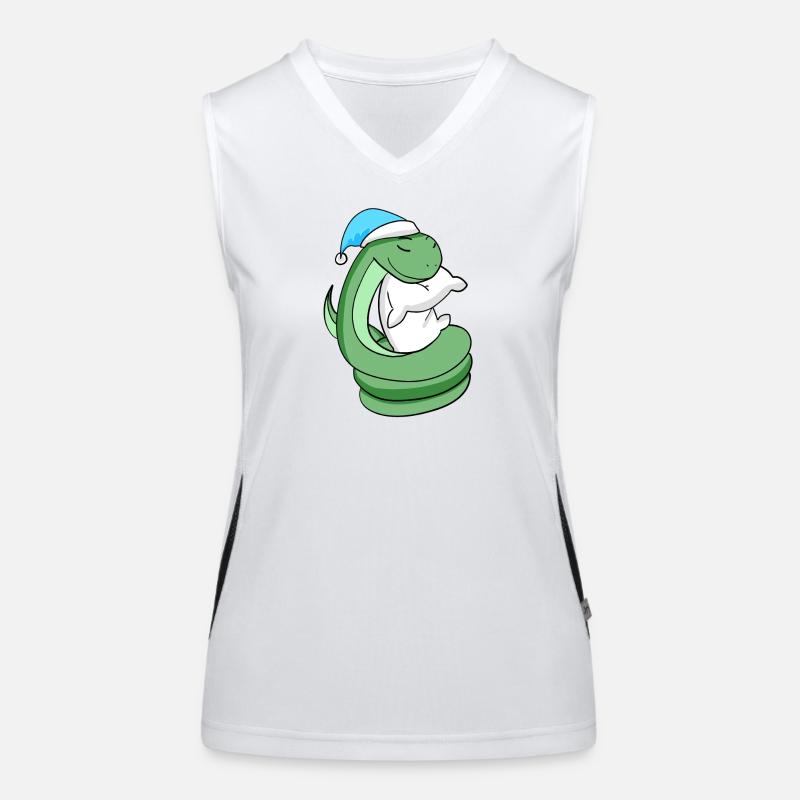 Serpent avec oreiller et bonnet de couchage Débardeur respirant contrasté Femme