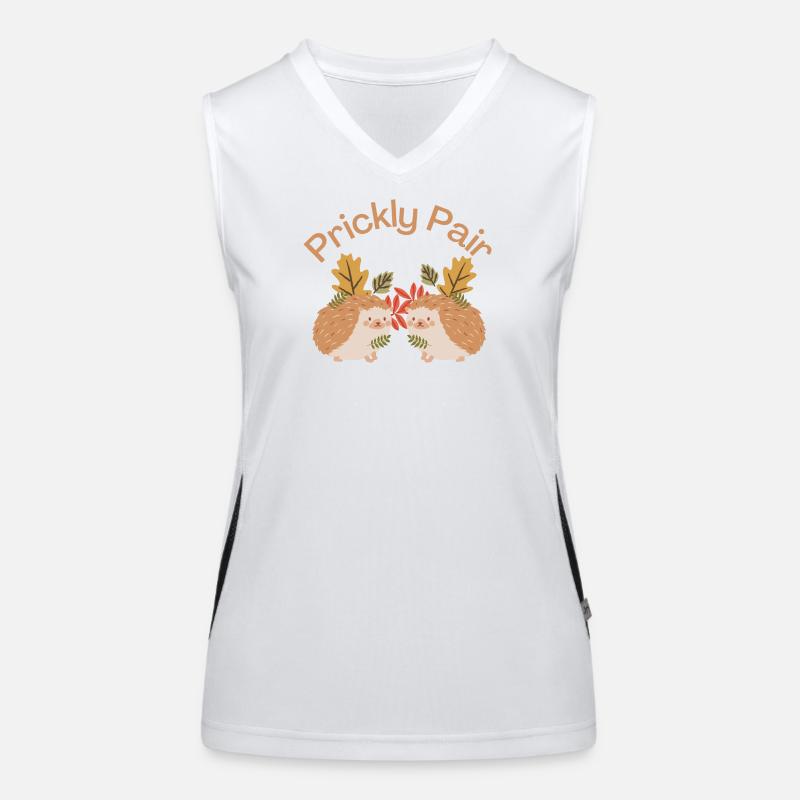 Prickly Pair - Hedgehog Lovers Funktionelles Kontrast-Tank Top für Frauen