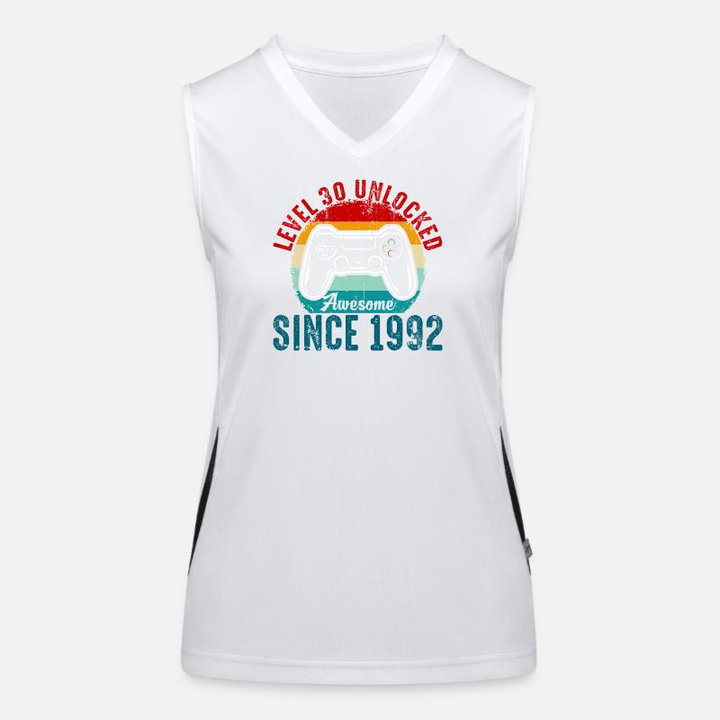 Level 30 Entsperrtes Retro-Controller-Tee Funktionelles Kontrast-Tank Top für Frauen