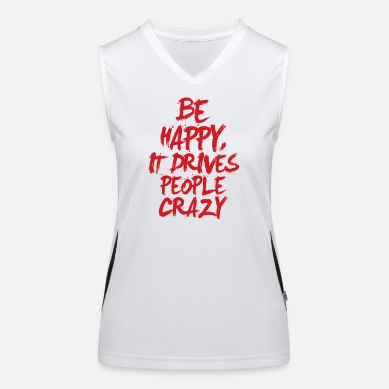 Sei glücklich Funktionelles Kontrast-Tank Top für Frauen
