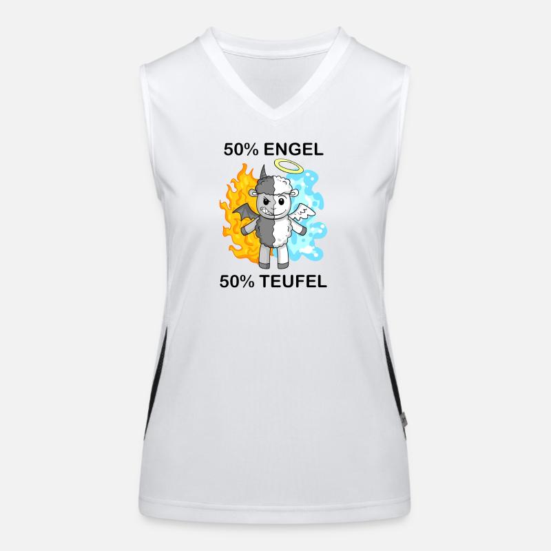 Schaf - Engel und Teufel Funktionelles Kontrast-Tank Top für Frauen
