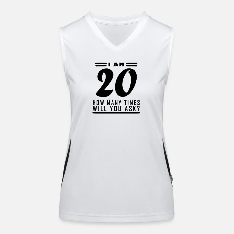 Ich bin 20 – 20. Geburtstag Geschenk Funktionelles Kontrast-Tank Top für Frauen