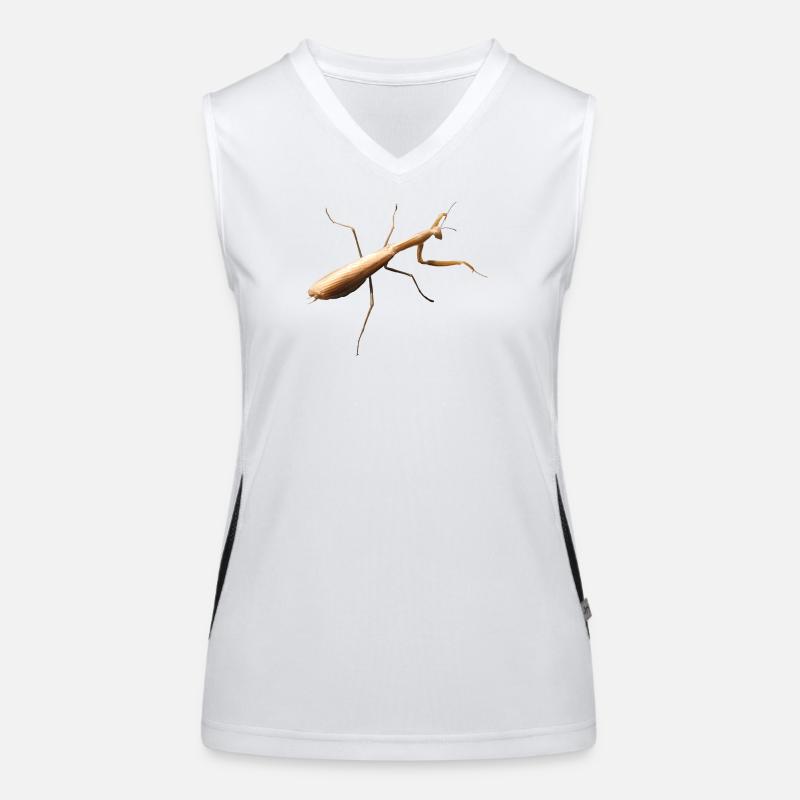 Gottesanbeterin Funktionelles Kontrast-Tank Top für Frauen