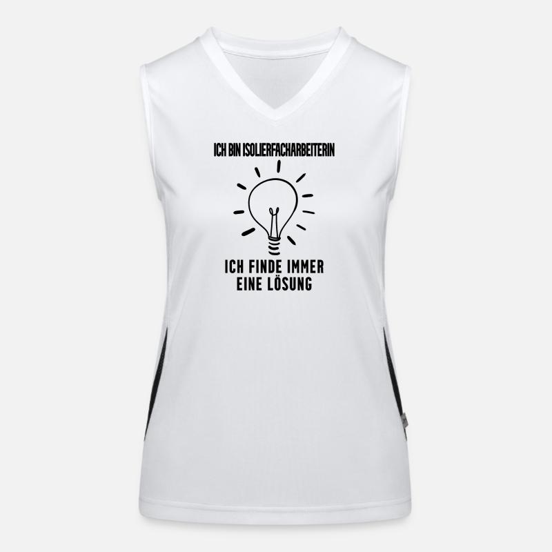 Isolierfacharbeiterin Funktionelles Kontrast-Tank Top für Frauen