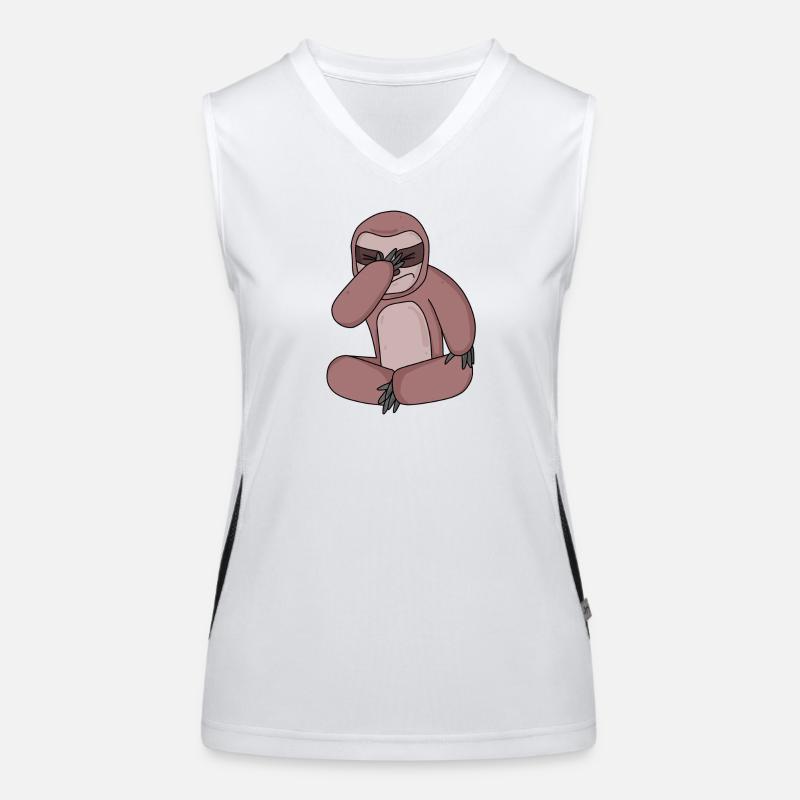 Faultier lustig Funktionelles Kontrast-Tank Top für Frauen