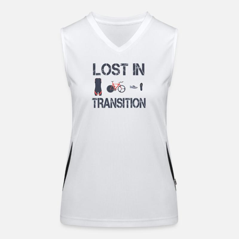 Triathlon triathlète perdu en transition Débardeur respirant contrasté Femme