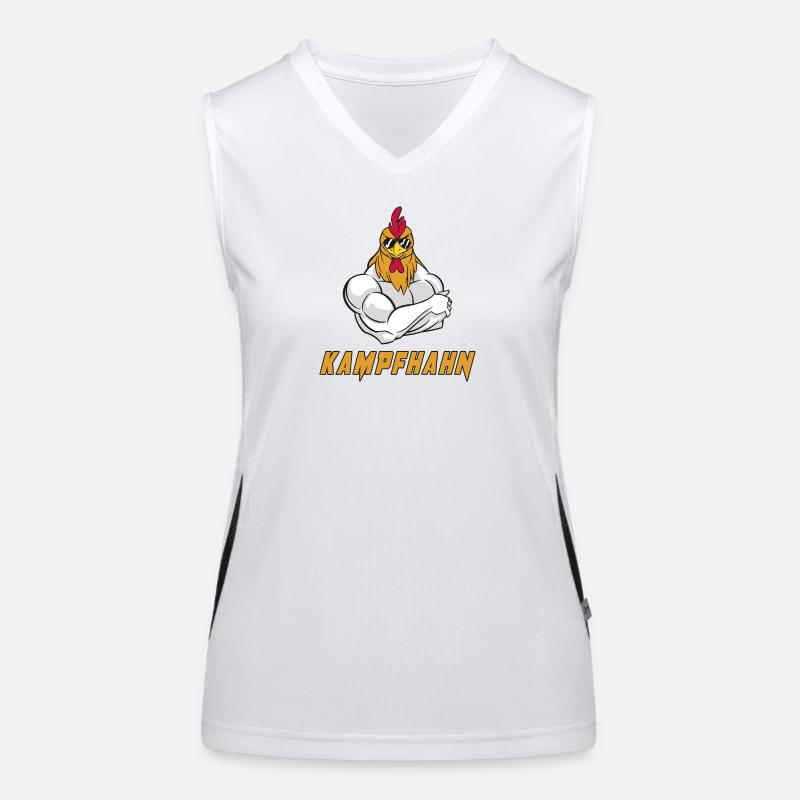 Kampfhahn Design Funktionelles Kontrast-Tank Top für Frauen