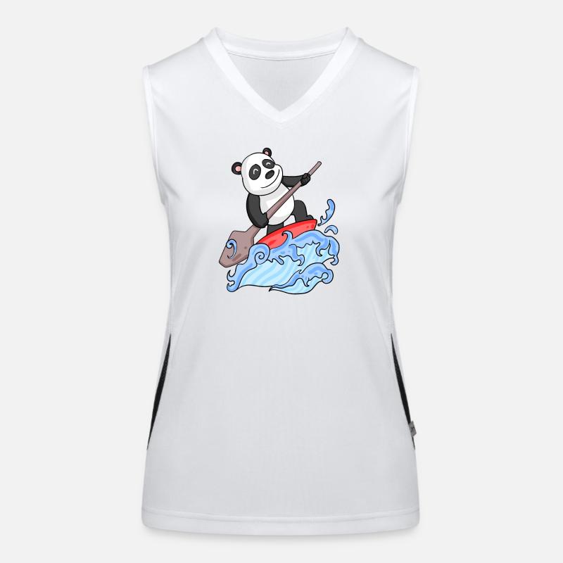 Stand Up Paddling Panda Women's Functional Contrast Tank Top