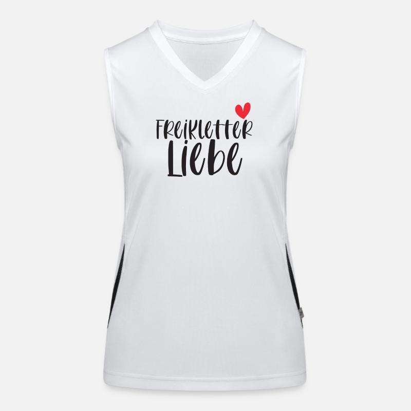 Klettern Freiklettern Liebe Berge Schweiz Geschenk Funktionelles Kontrast-Tank Top für Frauen
