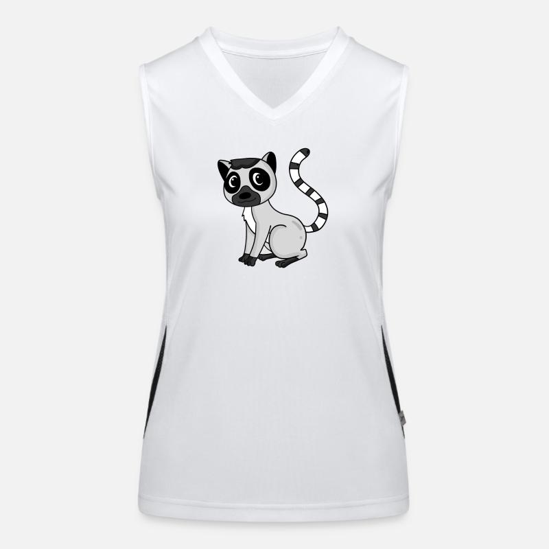 Katte Lemuren Funktionelles Kontrast-Tank Top für Frauen