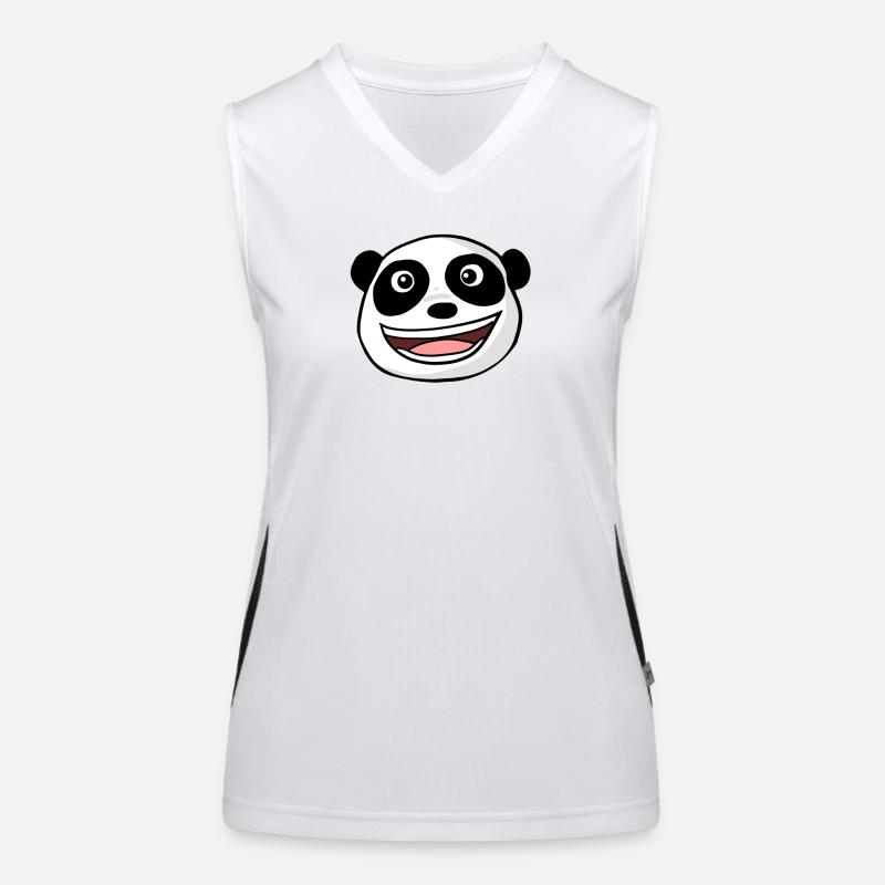 Panda Kopf Funktionelles Kontrast-Tank Top für Frauen