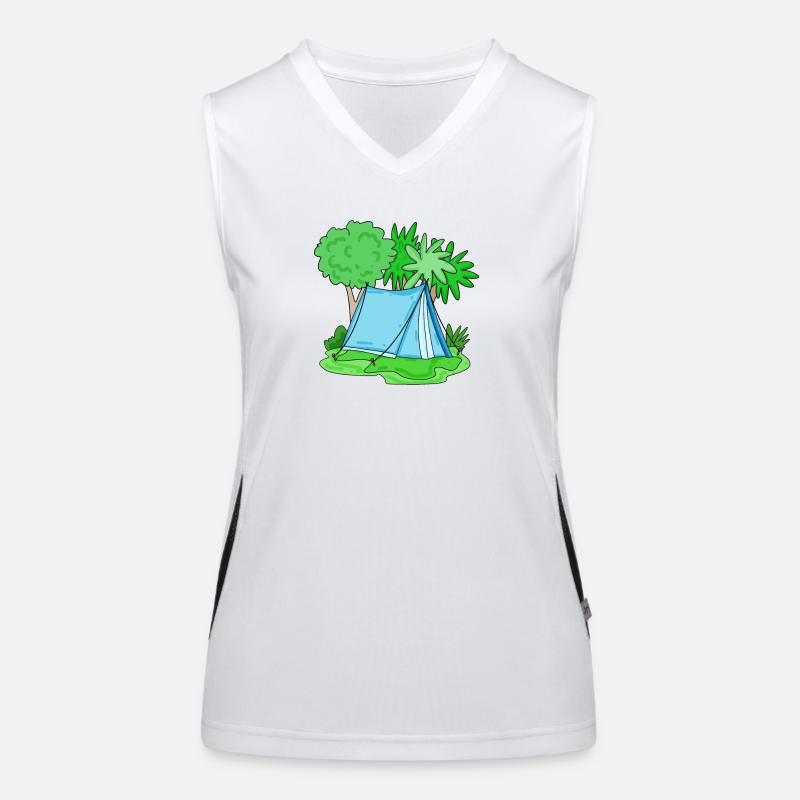 Tent light blue Women's Functional Contrast Tank Top