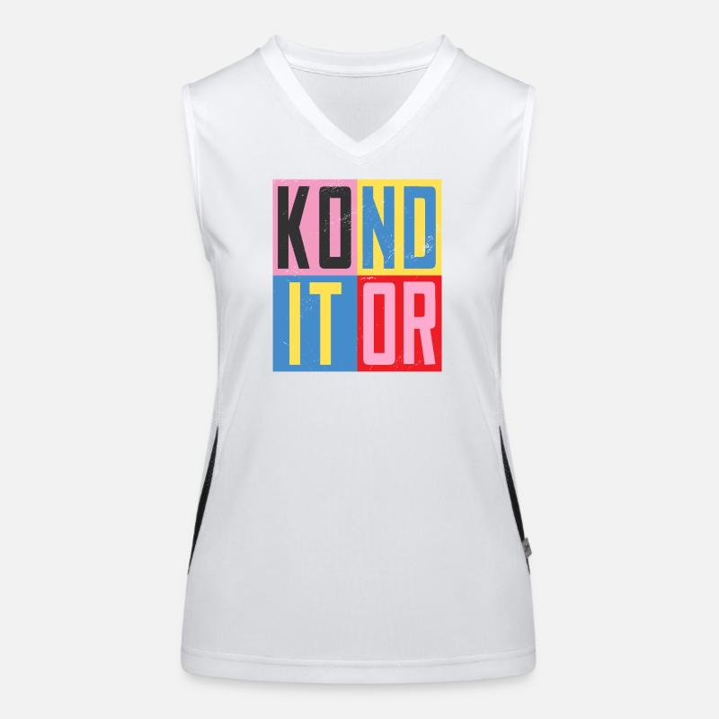 Pastry Chef Design Women's Functional Contrast Tank Top