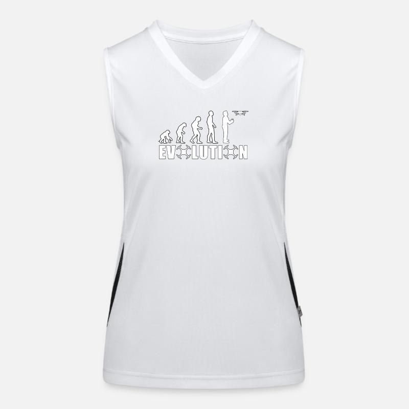 EVOLUTION DROHNE Geschenk Bodenpilot Fliegen Funktionelles Kontrast-Tank Top für Frauen