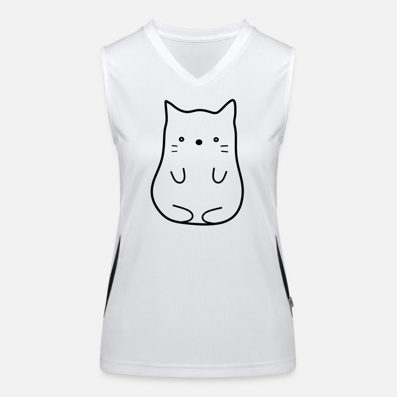 Chat noir Débardeur respirant contrasté Femme