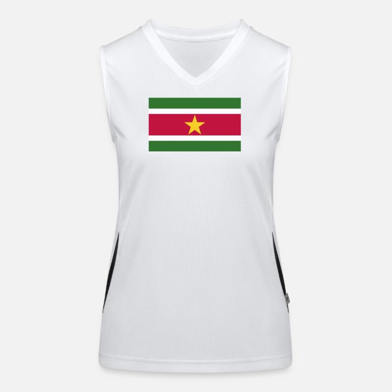 Drapeau du Suriname Débardeur respirant contrasté Femme