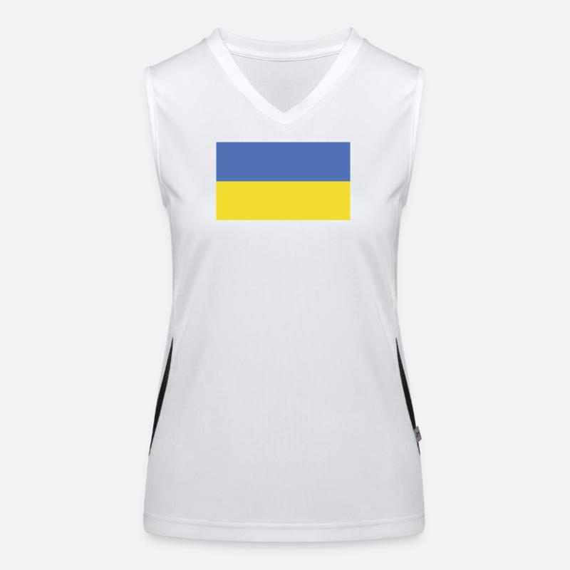Drapeau de l’Ukraine Débardeur respirant contrasté Femme